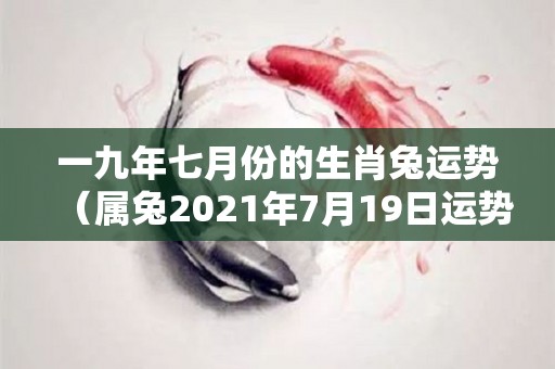 一九年七月份的生肖兔运势（属兔2021年7月19日运势）