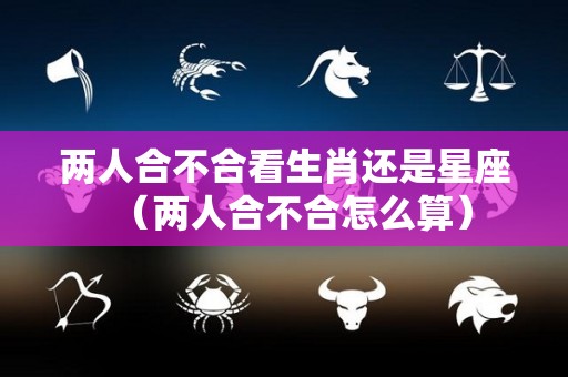 两人合不合看生肖还是星座（两人合不合怎么算）