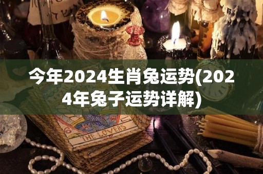 今年2024生肖兔运势(2024年兔子运势详解)