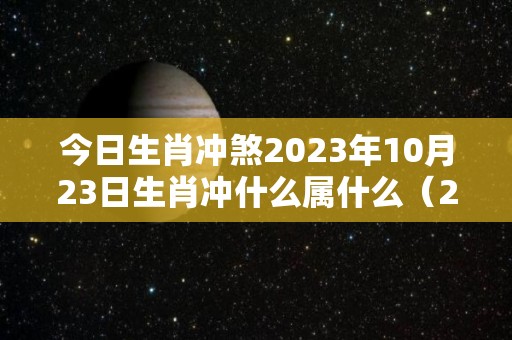 今日生肖冲煞2023年10月23日生肖冲什么属什么（2021年10月23日冲什么生肖）