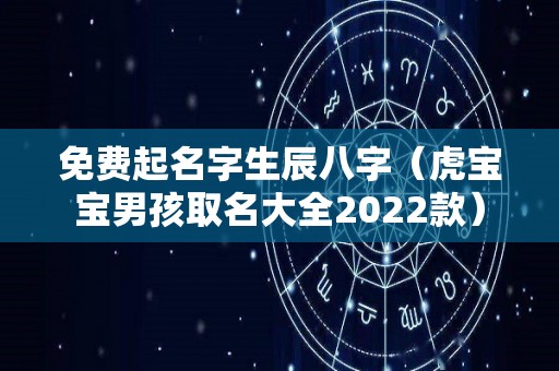 免费起名字生辰八字（虎宝宝男孩取名大全2022款）