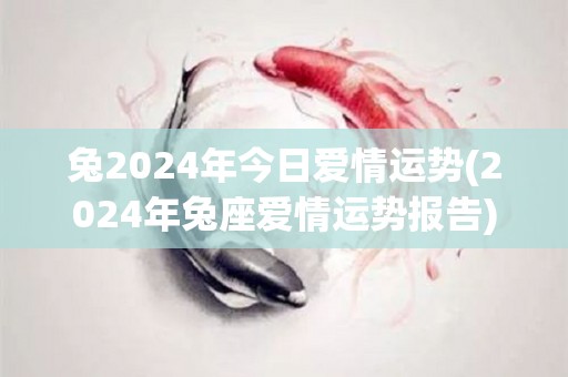 兔2024年今日爱情运势(2024年兔座爱情运势报告)