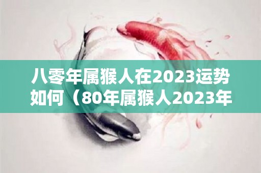 八零年属猴人在2023运势如何（80年属猴人2023年运势运程每月运程）