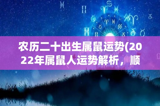 农历二十出生属鼠运势(2022年属鼠人运势解析，顺境迎来好机遇！)