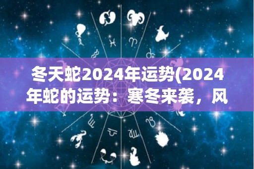 冬天蛇2024年运势(2024年蛇的运势：寒冬来袭，风水转好)