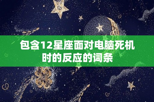 包含12星座面对电脑死机时的反应的词条