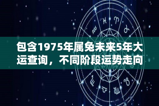 包含1975年属兔未来5年大运查询，不同阶段运势走向的词条