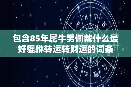 包含85年属牛男佩戴什么最好貔貅转运转财运的词条