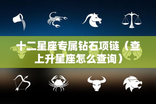 十二星座专属钻石项链（查上升星座怎么查询）