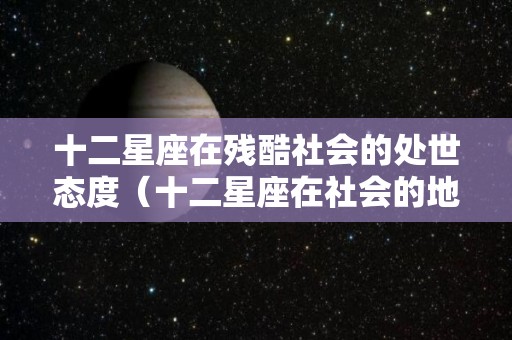 十二星座在残酷社会的处世态度（十二星座在社会的地位）