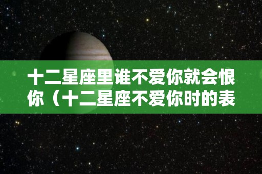 十二星座里谁不爱你就会恨你（十二星座不爱你时的表现）