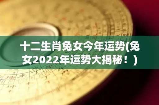 十二生肖兔女今年运势(兔女2022年运势大揭秘！)