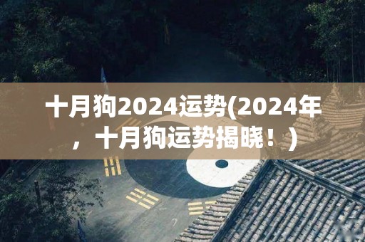 十月狗2024运势(2024年，十月狗运势揭晓！)