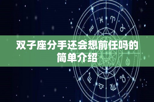 双子座分手还会想前任吗的简单介绍