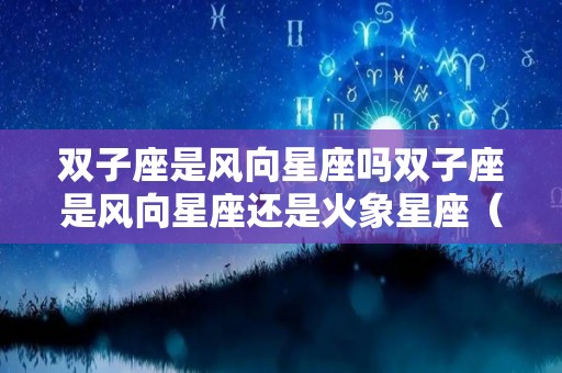 双子座是风向星座吗双子座是风向星座还是火象星座（双子是风向星座?）