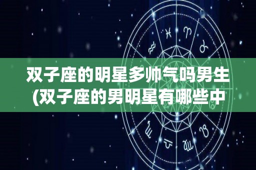 双子座的明星多帅气吗男生(双子座的男明星有哪些中国人)