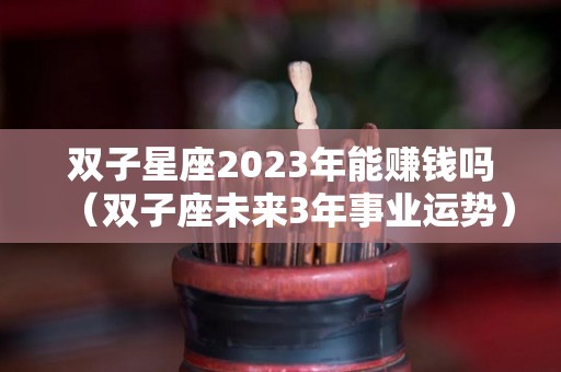 双子星座2023年能赚钱吗（双子座未来3年事业运势）