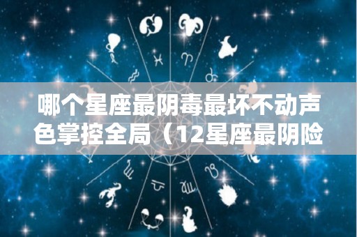 哪个星座最阴毒最坏不动声色掌控全局（12星座最阴险的星座）