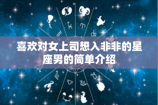 喜欢对女上司想入非非的星座男的简单介绍