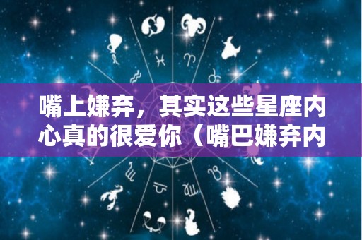 嘴上嫌弃，其实这些星座内心真的很爱你（嘴巴嫌弃内心爱你的男人）