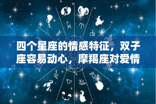 四个星座的情感特征，双子座容易动心，摩羯座对爱情谨慎（摩羯眼中的双子座）