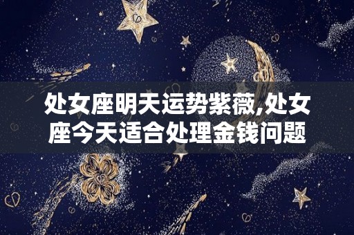 处女座明天运势紫薇,处女座今天适合处理金钱问题