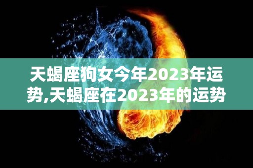 天蝎座狗女今年2023年运势,天蝎座在2023年的运势如何