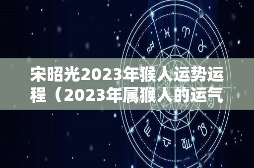 宋昭光2023年猴人运势运程（2023年属猴人的运气如何）