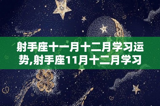 射手座十一月十二月学习运势,射手座11月十二月学习运势你如何才能得到贵人的关照呢