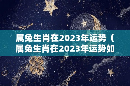 属兔生肖在2023年运势（属兔生肖在2023年运势如何）