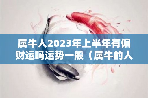 属牛人2023年上半年有偏财运吗运势一般（属牛的人2023年）