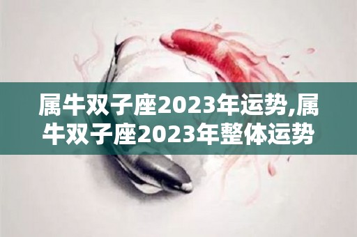 属牛双子座2023年运势,属牛双子座2023年整体运势