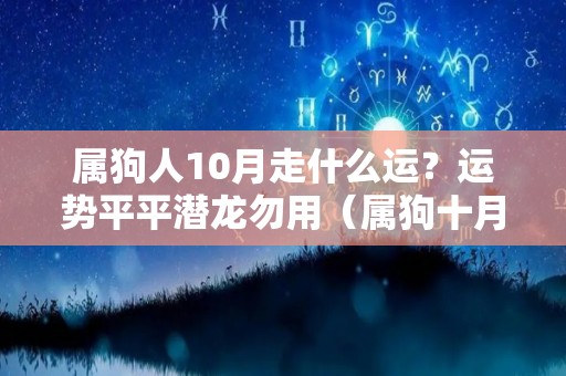 属狗人10月走什么运？运势平平潜龙勿用（属狗十月运气）