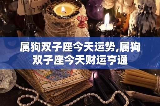 属狗双子座今天运势,属狗双子座今天财运亨通