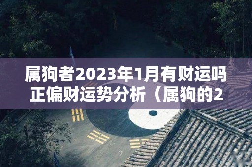 属狗者2023年1月有财运吗正偏财运势分析（属狗的2023年财运各方面怎么样?）