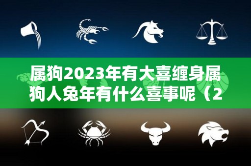 属狗2023年有大喜缠身属狗人兔年有什么喜事呢（2023年属狗）