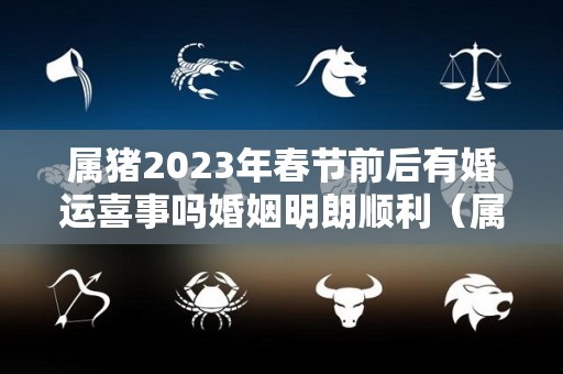 属猪2023年春节前后有婚运喜事吗婚姻明朗顺利（属猪的2023年）