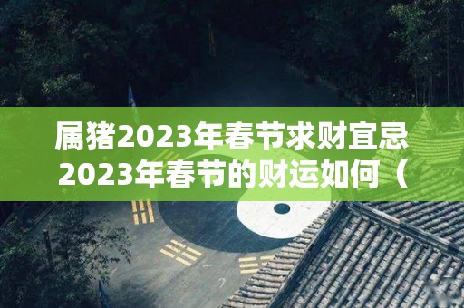 属猪2023年春节求财宜忌2023年春节的财运如何（2023年生肖猪）