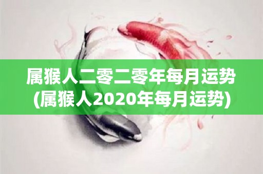 属猴人二零二零年每月运势(属猴人2020年每月运势)