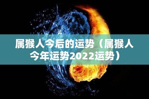 属猴人今后的运势（属猴人今年运势2022运势）