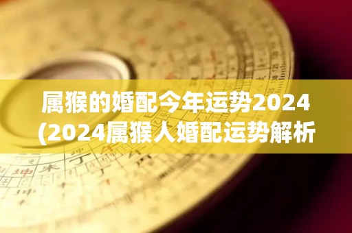 属猴的婚配今年运势2024(2024属猴人婚配运势解析)