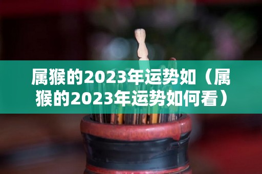 属猴的2023年运势如（属猴的2023年运势如何看）