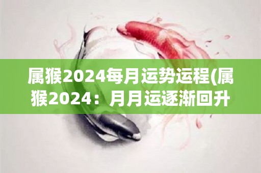 属猴2024每月运势运程(属猴2024：月月运逐渐回升，财运有所增加！)