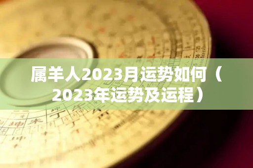 属羊人2023月运势如何（2023年运势及运程）