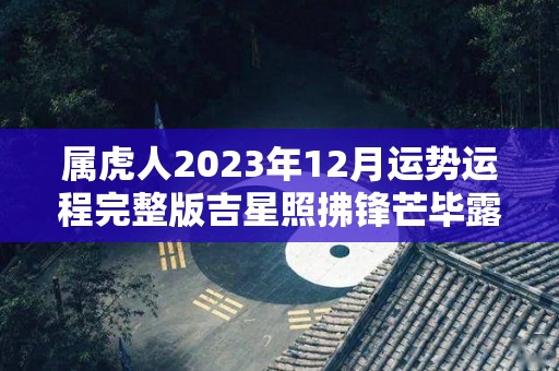 属虎人2023年12月运势运程完整版吉星照拂锋芒毕露（2023属虎的运势和财运每月）