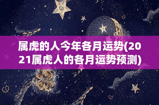 属虎的人今年各月运势(2021属虎人的各月运势预测)