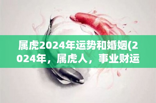 属虎2024年运势和婚姻(2024年，属虎人，事业财运顺利，恋爱婚姻美满幸福)