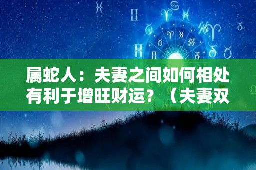 属蛇人：夫妻之间如何相处有利于增旺财运？（夫妻双方属蛇怎么样）