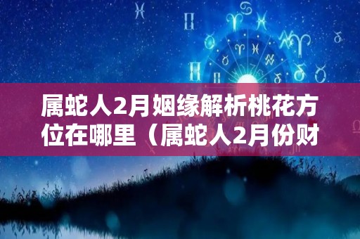 属蛇人2月姻缘解析桃花方位在哪里（属蛇人2月份财运如何）