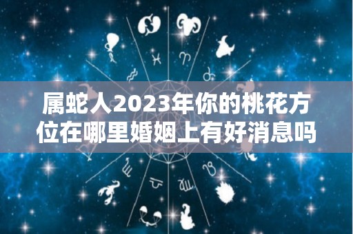 属蛇人2023年你的桃花方位在哪里婚姻上有好消息吗（属蛇人在2023年的运势如何）